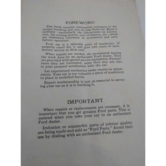 Ford Model "A" 1928 Instruction Book By Ford Motor Company Original - Picture 4 of 5